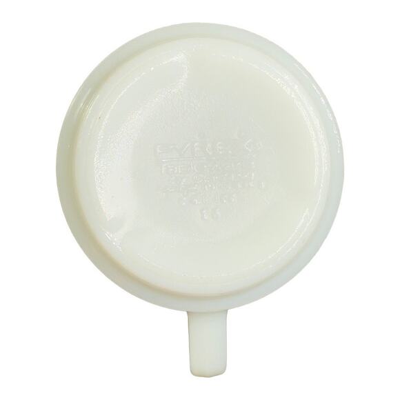 Pyrex Regency Brown Scroll Milk Glass Stackable Diner Coffee Cups Set of 4 - Picture 5 of 9